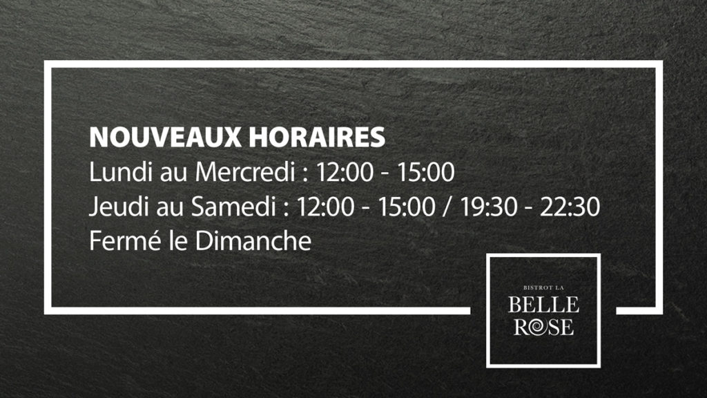 horaires la belle rose